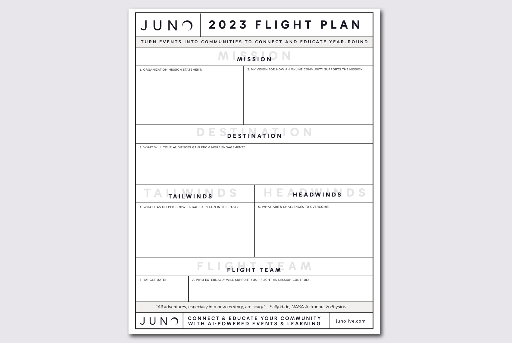 A preview of the Flight Plan document, with blank form fields.